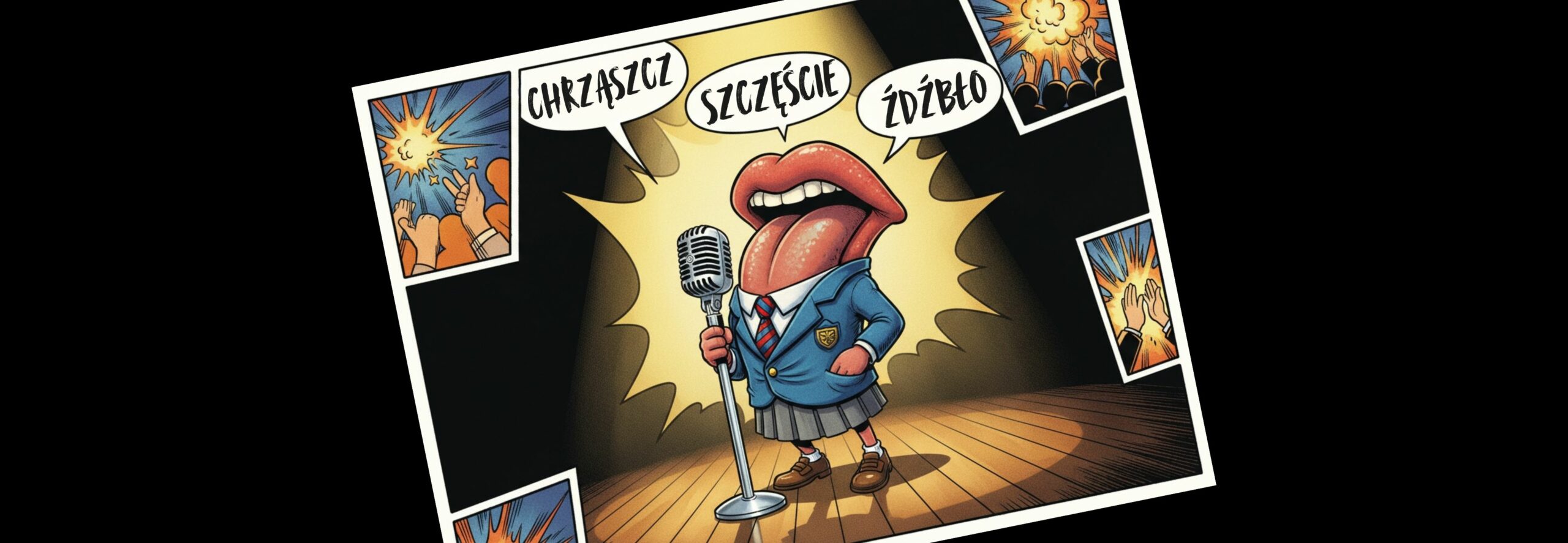 Grafika audycji Łamańce Językowe