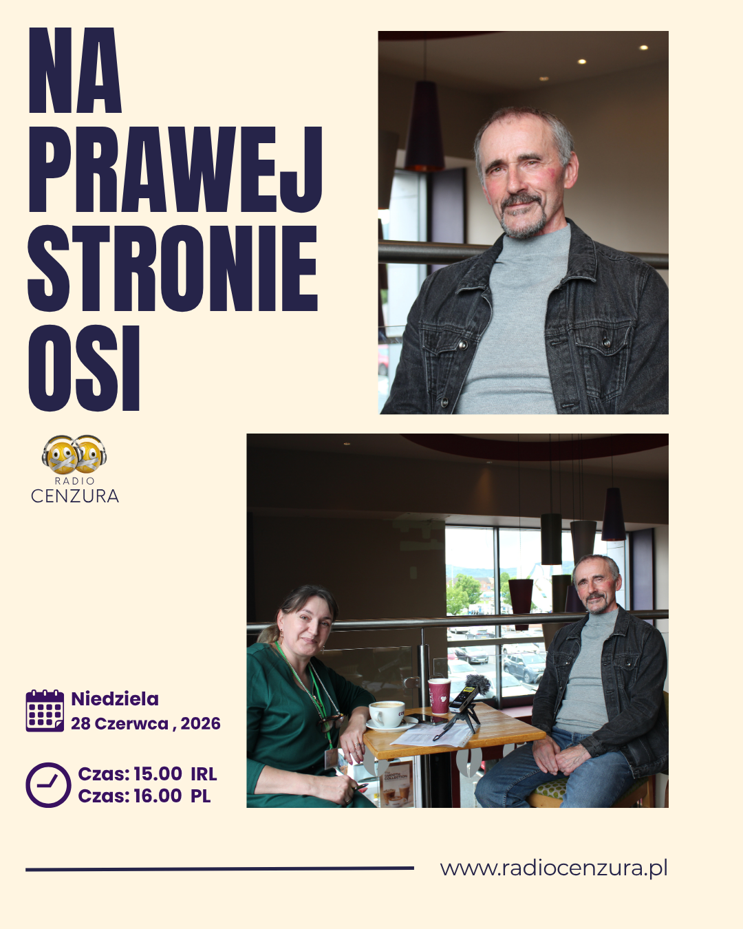 Na prawej stronie osi
